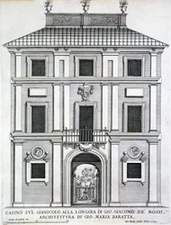 ジャニコロアッラロンガーラのジャコモデロッシが所有するガーデンカジノ、「Palazzi di Roma」から、1696-1702年に公開